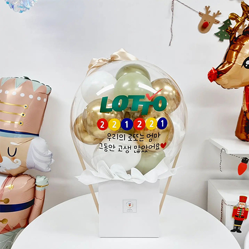 용돈 로또풍선 미니박스 세트 - 용돈비닐10장포함